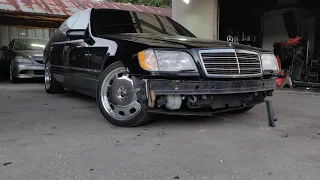 1995 Mercedes W140 s500 removing front and rear bumpers & chrome trim