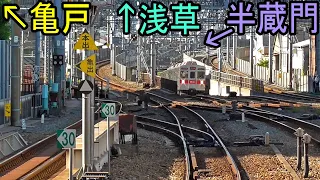 曳舟駅は複雑配線でも動線はシンプル【地下鉄分岐駅ではない？】Railroad switch of Hikifune station