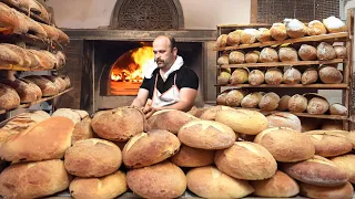 Making sourdough village breads in the bakery! Traditional Turkish bread secrets