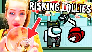 RISKING CANDY LOLLIES IN AMONG US - Gaming w/ The Norris Nuts