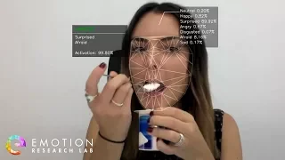 Product test with facial recognition of emotions