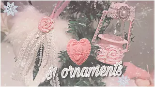 DOLLAR TREE CHRISTMAS DIY // Pink Shabby Chic Christmas Ornaments