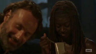 Rick and Michonne 'Candlelight Dinner' The Walking Dead Season 7 episode 12
