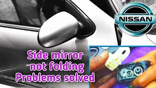 how to fix power folding mirror !! Power side mirror not folding problem solved Nissan Cefiro