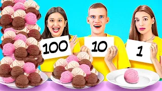 ЧЕЛЛЕНДЖ: 100 СЛОЕВ ЕДЫ || Крутые лайфхаки с вашими любимыми продуктами от 123 GO Like!