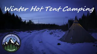 Hot Tent Camping | Daughters First Winter Camp | Pomoly Hex Plus