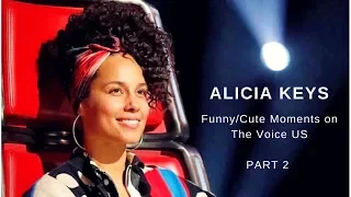 Alicia Keys | Funny/Cute moments on The Voice US | PART 2