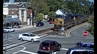 Train Misses Car By Seconds