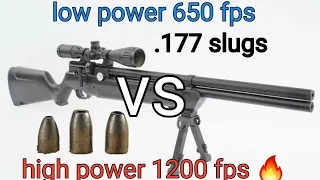 177 slugs high power vs low power