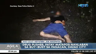 Umano'y drug pusher, patay matapos manlaban sa buy-bust sa Panacan, Davao City