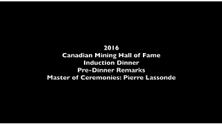 CMHF 2016 Pre-Dinner Remarks