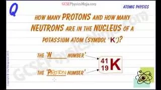 Protons and Neutrons in the Nucleus of an Atom - GCSE Physics