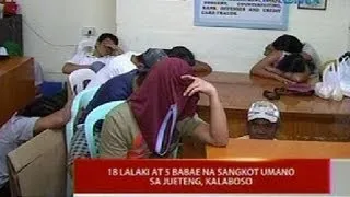 UB: 18 lalaki at 5 babae na sangkot umano sa jueting, kalaboso