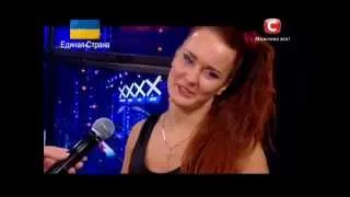 "Україна має талант-6".Любовь Мальцева - Booty dance   [Киев] [05.04.14]