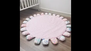 3d mesh 4x4 feet round area rug play mat for baby nursery playroom bedroom