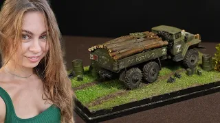 Monster gasoline trucks on the fields of Ukraine. Models by ICM