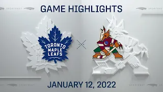 NHL Highlights | Maple Leafs vs. Coyotes - Jan. 12, 2022