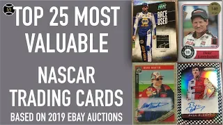 Top 25 Most Expensive NASCAR Trading Cards Auctioned on Ebay This Year