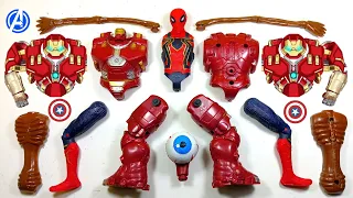 Merakit mainan sirenhead, spiderman, hulkbuster