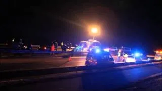 Acht gewonden bij ongeval Afsluitdijk (15-12-2013)