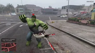 GTA 5 Chainsaw Man VS HULK