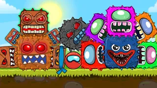 RED BALL 4: EVIL BOSS BALL & AMONG BOSS - COMPLETE GAME LEVEL 1-75 ALL NEW 6 HUGGY BOSSES VOLUME 5