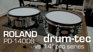 Roland TD-50 e-drum pad alternatives: PD-140DS vs drum-tec pro series 14"