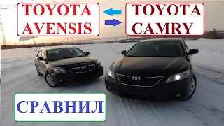 Сравнил Toyota Avensis (T250) и  Toyota Camry (XV40)