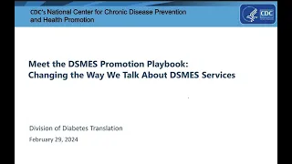 Meet the DSMES Promotion Playbook: Changing the Way We Talk About DSMES Services