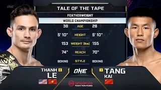 Thanh Le vs. Tang Kai | ONE Championship Full Fight