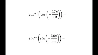 Inverse Trig Function Values of Trig Function Values (Not Nice Angles, Neg)