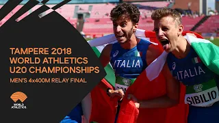 Men's 4x400m Relay Final - World Athletics U20 Championships Tampere 2018