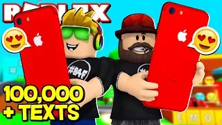 SENDING 100,000+ TEXT MESSAGES! Roblox Texting Simulator