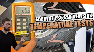 Sabrent PS5 SSD Heatsink Temperature Tests
