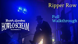 “Ripper Row” HD Scare Zone Walkthrough Busch Gardens Williamsburg Howl-O-Scream 2023