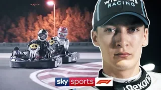 Go Karting with F1's rookies! | George Russell, Lando Norris & Alex Albon