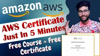 AWS Free Online Courses With Certificate | Get Free Online Certificate In 5 Mins | #amazon #aws