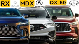 Best seller battle! Lexus RX 2023 vs Acura MDX 2023 vs infiniti QX60 (2023) review 🤔| hybrid