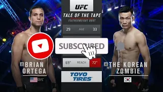 Brian Ortega vs. Korean Zombie Full Fight Extended Highlights HD | Brian Ortega vs. Chan Sung Jung