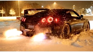 GTR Snow Launch Control Flamethrower!