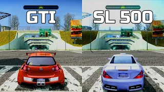 NFS Most Wanted: Volkswagen Golf GTI vs Mercedes SL 500 - Drag Race