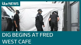Police begin dig at Gloucester cafe linked to Fred West in Mary Bastholm search | ITV News
