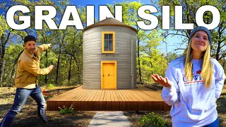 Let's Convert A GRAIN SILO into A TINY HOUSE! Hard Work Underway! / DIY Build / Homestead / Ranch