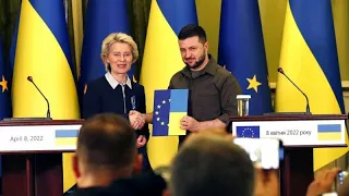 Kriegstag 44: Von der Leyen verspricht Ukraine in Kiew raschen EU-Beitritt