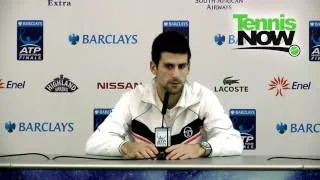 Novak Djokovic Day 4 Full Interview at the 2011 ATP World Tour Finals