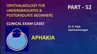 52 - APHAKIA, Disadvantages of Aphakic Spectacles - by Dr. R. Raja. see description.