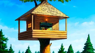 I  Built a treehouse village in survival Rust...