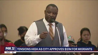 Tensions high as city approves $51M for migrants