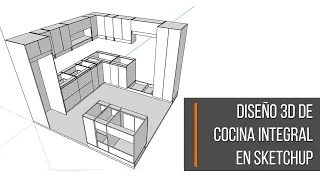 ✅ Como diseñar una cocina 3d en L en sketchup ( rápido y fácil )