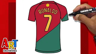 How to Draw Cristiano Ronaldo PORTUGAL Shirt 7